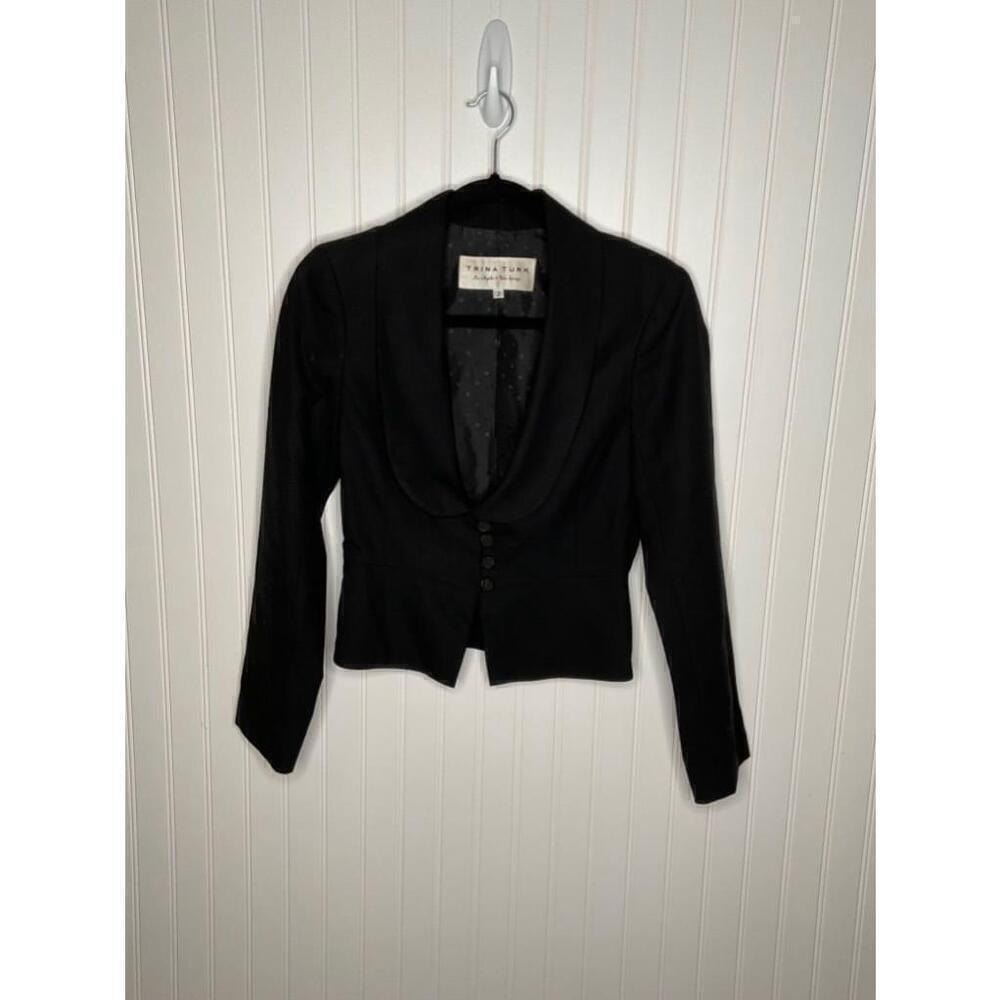 Women's Trina Turk Black Blazer Size 2